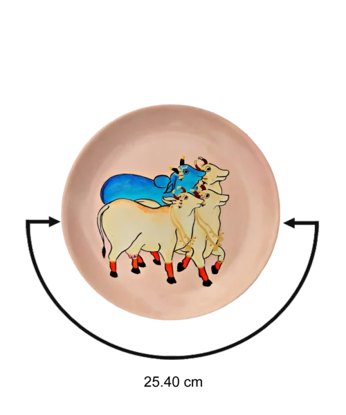 Pichwai Cow #PichwaiCow Cream & Blue Decor Plate | Home Decor | Wall Hanging | 10 inch Art Culture Decor Plates, Artwork, Bengali Art Culture Decor Plates, Decor Plates, Decorative Items, Decorative Plates, Decorative Wall Art, Drawing Room, Eco-Friendly, Handcrafted, Handicrafts, Handmade, Handpainted, Home Decor, Home Interior Decoration, Living Room, Melamine Decor Plates, Paintings, Pichwai Cow, Pichwai Cow Decor Plates, Religious Decor Plates, Wall Art, Wall Decor, Wall Hanging, Wall Plates