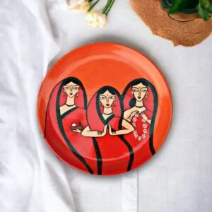 3 Woman #JaminiRoyArt Decor Plate | Home Decor | Wall Hanging | 12 inch Art Culture Decor Plates, Artwork, Bengali Art Culture Decor Plates, Decor Plates, Decorative Items, Decorative Plates, Decorative Wall Art, Drawing Room, Eco-Friendly, Handcrafted, Handicrafts, Handmade, Handpainted, Home Decor, Home Interior Decoration, Jamini Roy, Jamini Roy Decor Plates, Living Room, Melamine Decor Plates, Paintings, Wall Art, Wall Decor, Wall Hanging, Wall Plates