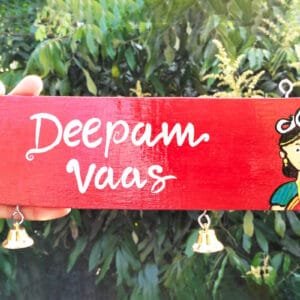 Hand-Painted Wooden Name Plate for Front Door