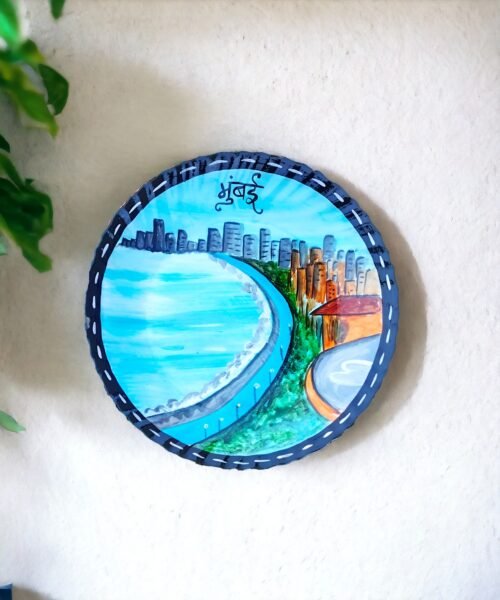 Juhu Beach Decor Plate | Mumbai Meri Jaan | Home Decor | Wall Hanging | 10 inch #CityScape, #CityScape Decor Plates, Art Culture Decor Plates, Artwork, Decor Plates, Decorative Items, Decorative Plates, Decorative Wall Art, Drawing Room, Eco-Friendly, Handcrafted, Handicrafts, Handmade, Handpainted, Home Decor, Home Interior Decoration, Living Room, Melamine Decor Plates, Mumbai, Mumbai Decor Plates, Paintings, Wall Art, Wall Decor, Wall Hanging, Wall Plates