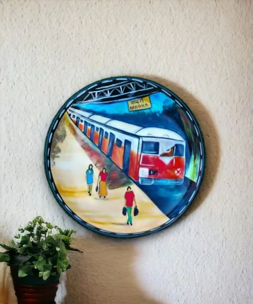 Bandra Station Decor Plate | Mumbai Meri Jaan | Home Decor | Wall Hanging | 10 inch #CityScape, #CityScape Decor Plates, Art Culture Decor Plates, Artwork, Decor Plates, Decorative Items, Decorative Plates, Decorative Wall Art, Drawing Room, Eco-Friendly, Handcrafted, Handicrafts, Handmade, Handpainted, Home Decor, Home Interior Decoration, Living Room, Melamine Decor Plates, Mumbai, Mumbai Decor Plates, Paintings, Wall Art, Wall Decor, Wall Hanging, Wall Plates