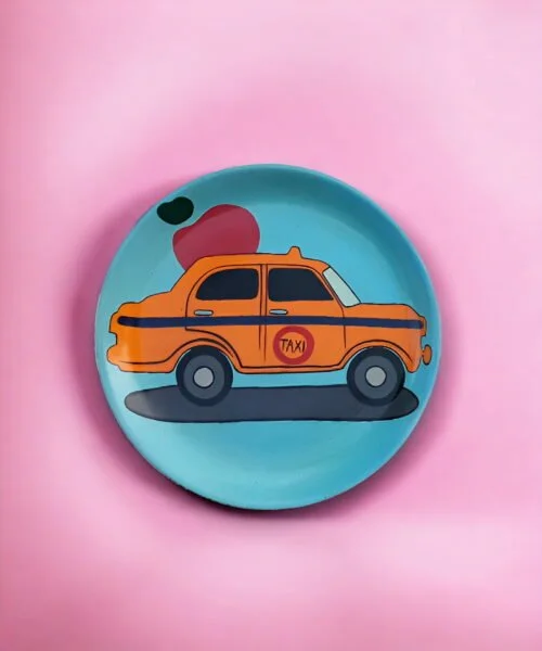 Yellow Taxi Decor Plate #KolkataEmotion #CityScape | Home Decor | Wall Hanging | 10 inch #CityScape, #CityScape Decor Plates, Art Culture Decor Plates, Artwork, Bengali Art Culture Decor Plates, City of Joy, City of Joy Decor Plates, Decor Plates, Decorative Items, Decorative Plates, Decorative Wall Art, Drawing Room, Eco-Friendly, Handcrafted, Handicrafts, Handmade, Handpainted, Home Decor, Home Interior Decoration, Kolkata, Living Room, Melamine Decor Plates, Paintings, Wall Art, Wall Decor, Wall Hanging, Wall Plates
