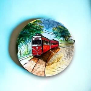 Tram Decor Plate #KolkataEmotion #CityScape | Home Decor | Wall Hanging | 10 inch #CityScape, #CityScape Decor Plates, Art Culture Decor Plates, Artwork, Bengali Art Culture Decor Plates, City of Joy, City of Joy Decor Plates, Decor Plates, Decorative Items, Decorative Plates, Decorative Wall Art, Drawing Room, Eco-Friendly, Handcrafted, Handicrafts, Handmade, Handpainted, Home Decor, Home Interior Decoration, Kolkata, Living Room, Melamine Decor Plates, Paintings, Wall Art, Wall Decor, Wall Hanging, Wall Plates