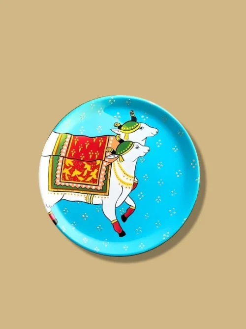 Pichwai Cow Decor Plate - Elevate Your Space with Exquisite Handcrafted Elegance | 12 inch, 10 inch & 8 inch Art Culture Decor Plates, Artwork, Bengali Art Culture Decor Plates, Decor Plates, Decorative Items, Decorative Plates, Decorative Wall Art, Drawing Room, Eco-Friendly, Handcrafted, Handicrafts, Handmade, Handpainted, Home Decor, Home Interior Decoration, Living Room, Melamine Decor Plates, Paintings, Pichwai Cow, Pichwai Cow Decor Plates, Religious Decor Plates, Wall Art, Wall Decor, Wall Hanging, Wall Plates