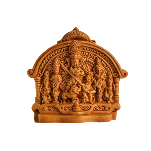 Cultural Harmony | Ek Chala Durga Idol | Wall Hanging | Krishnanagar Clay Craft | GI Tag Artwork, Clay Art and Crafts, Clay Artwork, Clay Crafts, Clay Decor, Decorative Items, Drawing Room, Eco-Friendly, Ek Chala, Ghurni Clay Dolls, GI Tagg Products, Handcrafted, Handicrafts, Handmade, Handpainted, Home Decor, Home Interior Decoration, Idols, Krishnanagar Clay Dolls, Living Room, Maa Durga, Showpieces