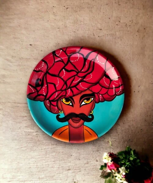 Rajasthani Man #RajasthaniArt Decor Plate | Home Decor | Wall Hanging | 10 inch Art Culture Decor Plates, Artwork, Decor Plates, Decorative Items, Decorative Plates, Decorative Wall Art, Drawing Room, Eco-Friendly, Handcrafted, Handicrafts, Handmade, Handpainted, Home Decor, Home Interior Decoration, Living Room, Melamine Decor Plates, Paintings, Rajasthani Art, Rajasthani Art Decor Plates, Wall Art, Wall Decor, Wall Hanging, Wall Plates