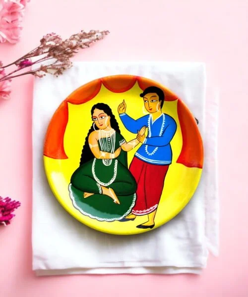 Orange Yellow | Couple #JaminiRoyArt Decor Plate | Home Decor | Wall Hanging | 10 inch Art Culture Decor Plates, Artwork, Bengali Art Culture Decor Plates, Decor Plates, Decorative Items, Decorative Plates, Decorative Wall Art, Drawing Room, Eco-Friendly, Handcrafted, Handicrafts, Handmade, Handpainted, Home Decor, Home Interior Decoration, Jamini Roy, Jamini Roy Decor Plates, Living Room, Melamine Decor Plates, Paintings, Wall Art, Wall Decor, Wall Hanging, Wall Plates
