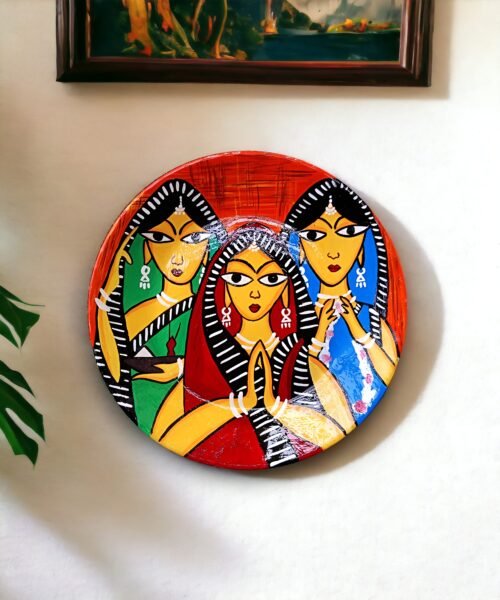 3 Woman #MadhubaniArt Decor Plate | Home Decor | Wall Hanging | 8 inch Art Culture Decor Plates, Artwork, Decor Plates, Decorative Items, Decorative Plates, Decorative Wall Art, Drawing Room, Eco-Friendly, Handcrafted, Handicrafts, Handmade, Handpainted, Home Decor, Home Interior Decoration, Living Room, Madhubani Art, Madhubani Art Decor Plates, Melamine Decor Plates, Paintings, Wall Art, Wall Decor, Wall Hanging, Wall Plates