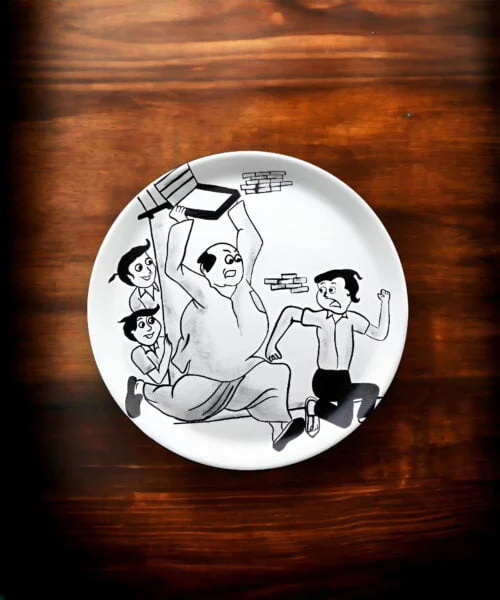 Bengali Literature Special Decor Plate | #BlacknWhite | Home Decor | Wall Hanging | 8 inch #BlacknWhite, #BlacknWhite Decor Plates, Art Culture Decor Plates, Artwork, Bengali Art Culture Decor Plates, Bengali Literature, Combo Decor Plates, Decor Plates, Decorative Items, Decorative Plates, Decorative Wall Art, Drawing Room, Eco-Friendly, Handcrafted, Handicrafts, Handmade, Handpainted, Home Decor, Home Interior Decoration, Living Room, Melamine Decor Plates, Paintings, Wall Art, Wall Decor, Wall Hanging, Wall Plates
