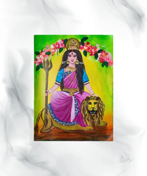 Devi Maa Durga Painting | #Arcylic #Varnished #CanvasArt | 10 x 12 inch, 12 x 16 inch, 16 x 20 inch, 20 x 24 inch