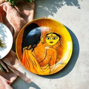 Devi Durga Decor Plate | Sharodutsav | Home Decor | Wall Hanging | 12 inch Art Culture Decor Plates, Artwork, Bengali Art Culture Decor Plates, Decor Plates, Decorative Items, Decorative Plates, Decorative Wall Art, Drawing Room, Eco-Friendly, Handcrafted, Handicrafts, Handmade, Handpainted, Home Decor, Home Interior Decoration, Living Room, Maa Durga, Maa Durga Decor Plates, Melamine Decor Plates, Paintings, Religious Decor Plates, Wall Art, Wall Decor, Wall Hanging, Wall Plates