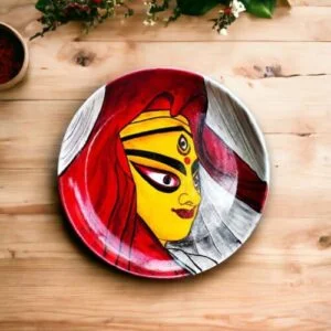 Maa Durga Decor Plate | Sharodutsav | Home Decor | Wall Hanging | 12 inch Art Culture Decor Plates, Artwork, Bengali Art Culture Decor Plates, Decor Plates, Decorative Items, Decorative Plates, Decorative Wall Art, Drawing Room, Eco-Friendly, Handcrafted, Handicrafts, Handmade, Handpainted, Home Decor, Home Interior Decoration, Living Room, Maa Durga, Maa Durga Decor Plates, Melamine Decor Plates, Paintings, Religious Decor Plates, Wall Art, Wall Decor, Wall Hanging, Wall Plates