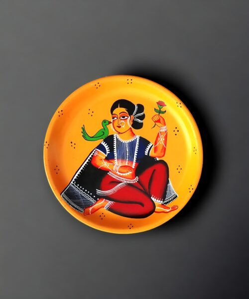 Patachitra Lady Art #KalighatPatachitraArt Decor Plate | Home Decor | Wall Hanging | 12 inch Art Culture Decor Plates, Artwork, Bengali Art Culture Decor Plates, Decor Plates, Decorative Items, Decorative Plates, Decorative Wall Art, Drawing Room, Eco-Friendly, Handcrafted, Handicrafts, Handmade, Handpainted, Home Decor, Home Interior Decoration, Living Room, Melamine Decor Plates, Paintings, Special Decor Plates, Wall Art, Wall Decor, Wall Hanging, Wall Plates