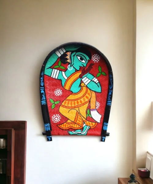 Exclusive Lady Art | Jamini Roy | Decorative Bamboo Kula | Multicolour | Home Decor | Handpainted | Wall Hanging Handicraft | 20 inch Artwork, Bamboo Art, Bamboo Handicrafts, Bamboo Kula, Bengali Art Culture Bamboo Kula, Decorative Items, Decorative Wall Art, Drawing Room, Eco-Friendly, Handcrafted, Handicrafts, Handmade, Handpainted, Home Decor, Home Interior Decoration, Jamini Roy, Jamini Roy Bamboo Kula, Living Room, Paintings, Wall Art, Wall Decor, Wall Hanging