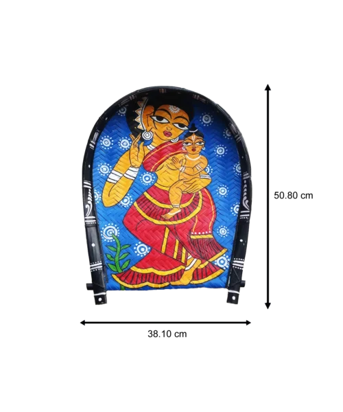 Exclusive Lady Art | Jamini Roy | Decorative Bamboo Kula | Multicolour | Home Decor | Handpainted | Wall Hanging Handicraft | 20 inch Artwork, Bamboo Art, Bamboo Handicrafts, Bamboo Kula, Bengali Art Culture Bamboo Kula, Decorative Items, Decorative Wall Art, Drawing Room, Eco-Friendly, Handcrafted, Handicrafts, Handmade, Handpainted, Home Decor, Home Interior Decoration, Jamini Roy, Jamini Roy Bamboo Kula, Living Room, Paintings, Wall Art, Wall Decor, Wall Hanging