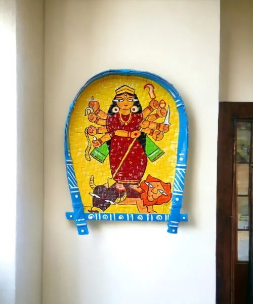 Special Maa Durga | Jamini Roy | Decorative Bamboo Kula | Home Decor | Handpainted | Wall Hanging Handicraft | 12 inch Artwork, Bamboo Art, Bamboo Handicrafts, Bamboo Kula, Bengali Art Culture Bamboo Kula, Decorative Items, Decorative Wall Art, Drawing Room, Eco-Friendly, Handcrafted, Handicrafts, Handmade, Handpainted, Home Decor, Home Interior Decoration, Jamini Roy, Jamini Roy Bamboo Kula, Living Room, Maa Durga, Maa Durga Bamboo Kula, Paintings, Religious Series Bamboo Kula, Wall Art, Wall Decor, Wall Hanging