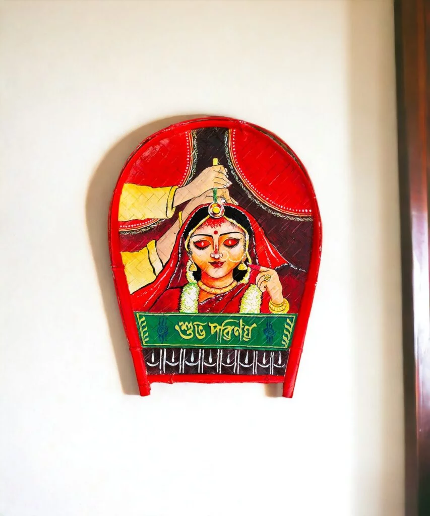 Exclusive Bor Bou - Sidur Dan | Special Edidition | Decorative Bamboo Kula | Home Decor | Handpainted | Wall Hanging Handicraft | 20 inch