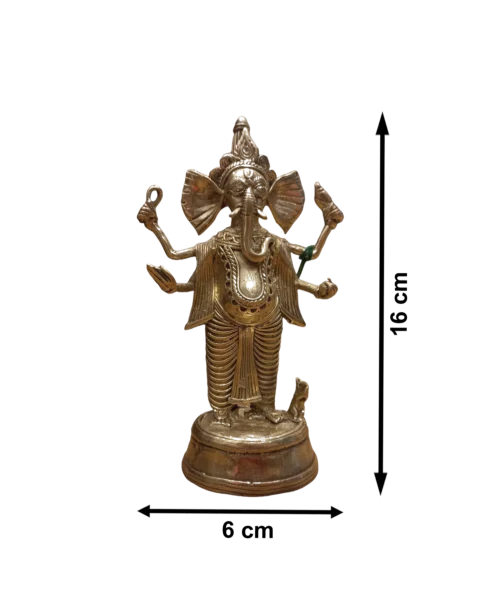 Lord Ganesh Idol Dokra Showpiece | Bikna Bankura #BrassArt (Gold) | GI TagArtwork , Bikna Dokra , Decorative Items , Drawing Room , Eco-Friendly , Ek Chala , GI Tagg Products , Handicrafted , Handicrafts , Handmade , Handpainted , Home Decor , Home Interior Decoration , Idols , Living Room , Maa Durga , Showpieces