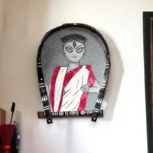 Divine Maa Durga Decorative Bamboo Kula | Home Decor | Handpainted | Wall Hanging Handicraft | 12 inch Artwork, Bamboo Art, Bamboo Handicrafts, Bamboo Kula, Bengali Art Culture Bamboo Kula, Decorative Items, Decorative Wall Art, Drawing Room, Eco-Friendly, Handcrafted, Handicrafts, Handmade, Handpainted, Home Decor, Home Interior Decoration, Living Room, Maa Durga, Maa Durga Bamboo Kula, Paintings, Religious Series Bamboo Kula, Wall Art, Wall Decor, Wall Hanging