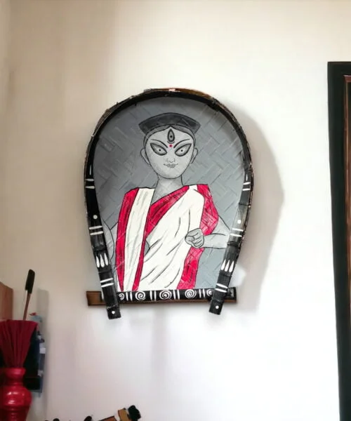 Divine Maa Durga Decorative Bamboo Kula | Home Decor | Handpainted | Wall Hanging Handicraft | 12 inch Artwork, Bamboo Art, Bamboo Handicrafts, Bamboo Kula, Bengali Art Culture Bamboo Kula, Decorative Items, Decorative Wall Art, Drawing Room, Eco-Friendly, Handcrafted, Handicrafts, Handmade, Handpainted, Home Decor, Home Interior Decoration, Living Room, Maa Durga, Maa Durga Bamboo Kula, Paintings, Religious Series Bamboo Kula, Wall Art, Wall Decor, Wall Hanging