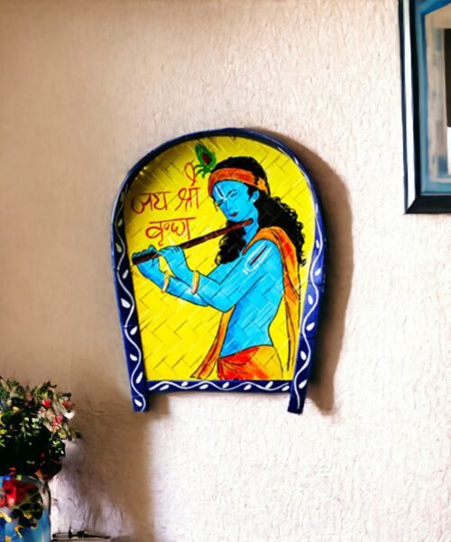 Special Krishna Decorative Bamboo Kula | Home Decor | Handpainted | Wall Hanging Handicraft | 12 inch Artwork, Bamboo Art, Bamboo Handicrafts, Bamboo Kula, Bengali Art Culture Bamboo Kula, Decorative Items, Decorative Wall Art, Drawing Room, Eco-Friendly, Handcrafted, Handicrafts, Handmade, Handpainted, Home Decor, Home Interior Decoration, Living Room, Lord Krishna, Paintings, Religious Series Bamboo Kula, Wall Art, Wall Decor, Wall Hanging