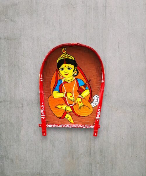 Sacred Maa Laxmi Decorative Bamboo Kula | Home Decor | Handpainted | Wall Hanging Handicraft | 12 inch Artwork, Bamboo Art, Bamboo Handicrafts, Bamboo Kula, Bengali Art Culture Bamboo Kula, Decorative Items, Decorative Wall Art, Drawing Room, Eco-Friendly, Handcrafted, Handicrafts, Handmade, Handpainted, Home Decor, Home Interior Decoration, Living Room, Maa Laxmi, Paintings, Religious Series Bamboo Kula, Wall Art, Wall Decor, Wall Hanging