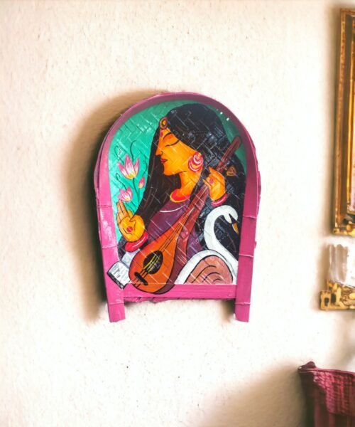 Special Divine Maa Saraswati Decorative Bamboo Kula | Home Decor | Handpainted | Wall Hanging Handicraft | 12 inch Artwork, Bamboo Art, Bamboo Handicrafts, Bamboo Kula, Bengali Art Culture Bamboo Kula, Decorative Items, Decorative Wall Art, Drawing Room, Eco-Friendly, Handcrafted, Handicrafts, Handmade, Handpainted, Home Decor, Home Interior Decoration, Living Room, Maa Saraswati, Paintings, Religious Series Bamboo Kula, Wall Art, Wall Decor, Wall Hanging