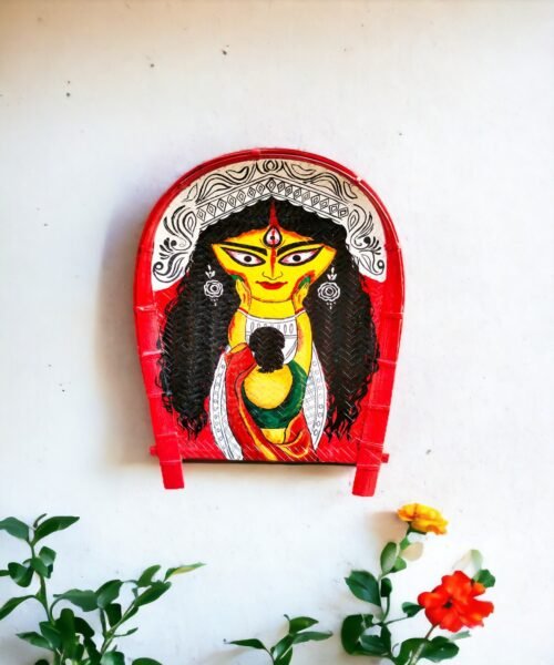 Empowering Maa Durga Decorative Bamboo Kula | Dashami Theme | Home Decor | Handpainted | Wall Hanging Handicraft | 12 inch Artwork, Bamboo Art, Bamboo Handicrafts, Bamboo Kula, Bengali Art Culture Bamboo Kula, Decorative Items, Decorative Wall Art, Drawing Room, Eco-Friendly, Handcrafted, Handicrafts, Handmade, Handpainted, Home Decor, Home Interior Decoration, Living Room, Maa Durga, Maa Durga Bamboo Kula, Paintings, Religious Series Bamboo Kula, Wall Art, Wall Decor, Wall Hanging