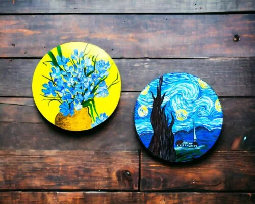 Exquisite Nature Art Decor Plate | Home Decor | Wall Hanging | 8 inch | Set of 2 Artwork, Decor Plates, Decorative Items, Decorative Plates, Decorative Wall Art, Drawing Room, Eco-Friendly, Handcrafted, Handicrafts, Handmade, Handpainted, Home Decor, Home Interior Decoration, Living Room, Nature Art, Paintings, Special Decor Plates, Wall Art, Wall Decor, Wall Hanging, Wall Plates, Wooden Decor Plates